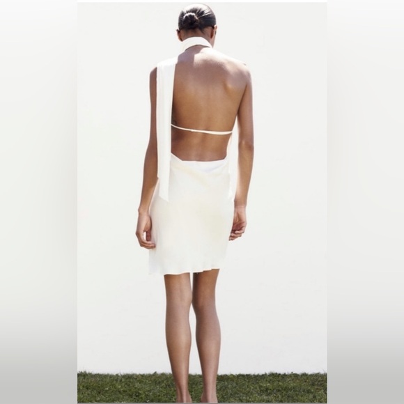 ZARA SHORT SATIN EFFECT DRESS - Picture 5 of 7